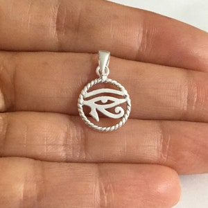 925 Sterling Silver 19mm Egyptian Eye of Horus Pendant, Small, Dainty Eye  of Horus , 925 Silver Charm , 925 Sterling Silver- ESP11