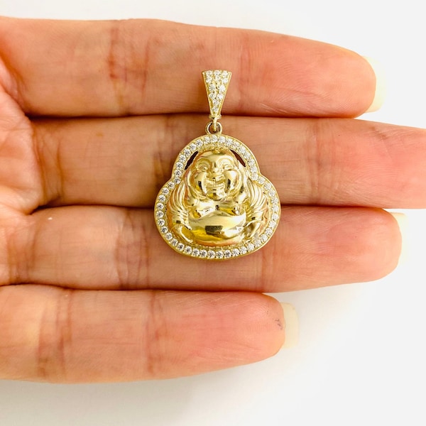 Gold Buddha Pendant Etsy