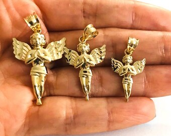 10K Yellow Gold Guardian Angel Charm 