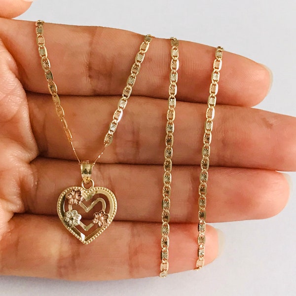Gold Heart Necklace - Etsy