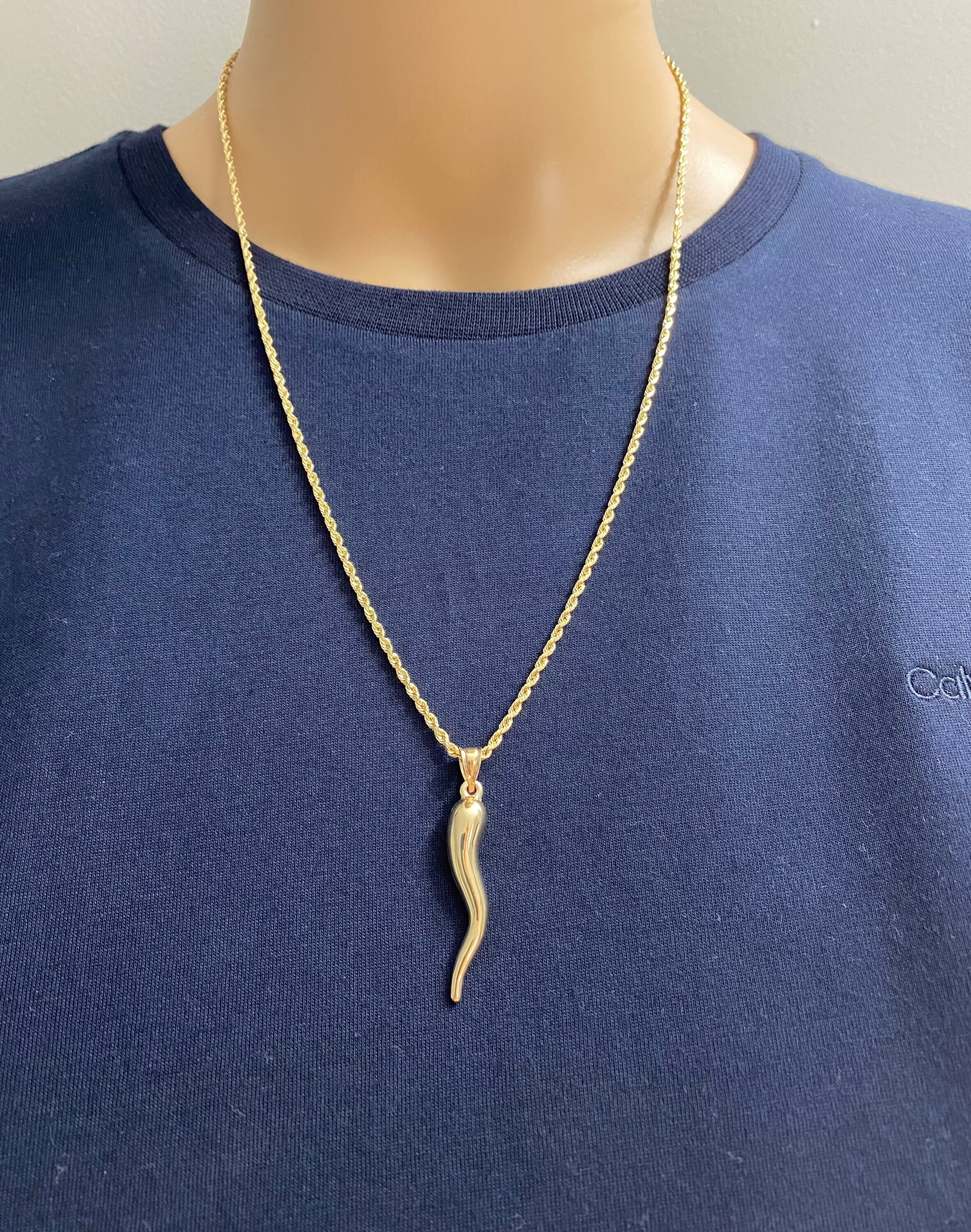 Gold chain italian horn deals
