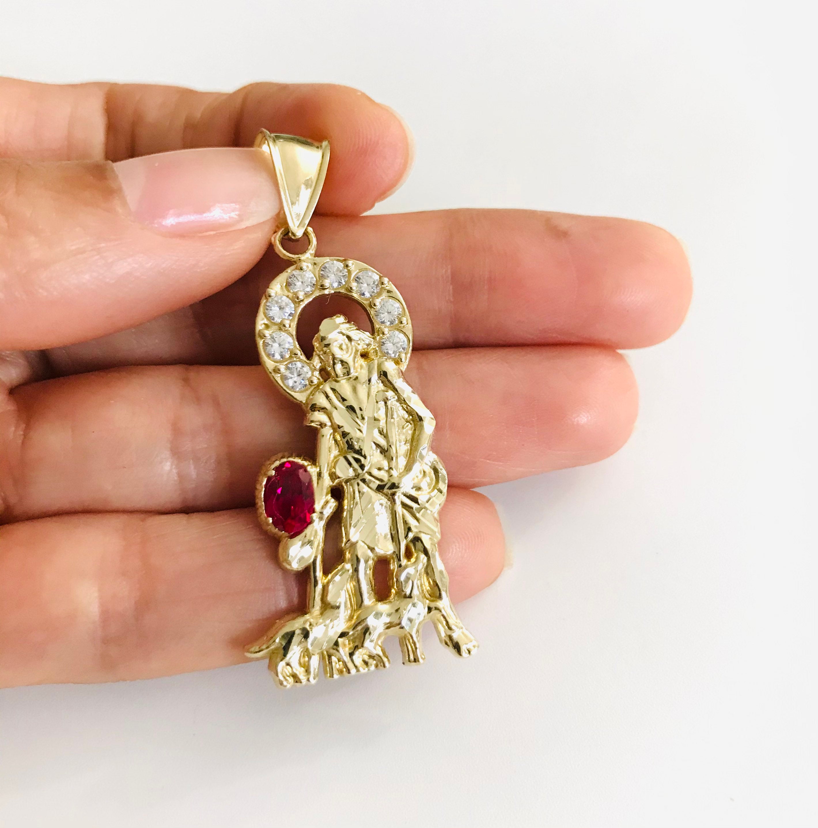 Saint lazarus deals gold pendant