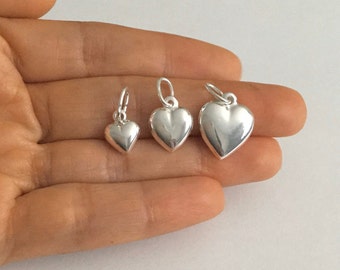 Jewel Tie 925 Sterling Silver Heart Cluster Pendant Charm 15mm x 23mm Jewel Tie 925 Sterling Silver Heart Cluster Pendant Charm 15mm x 23mm