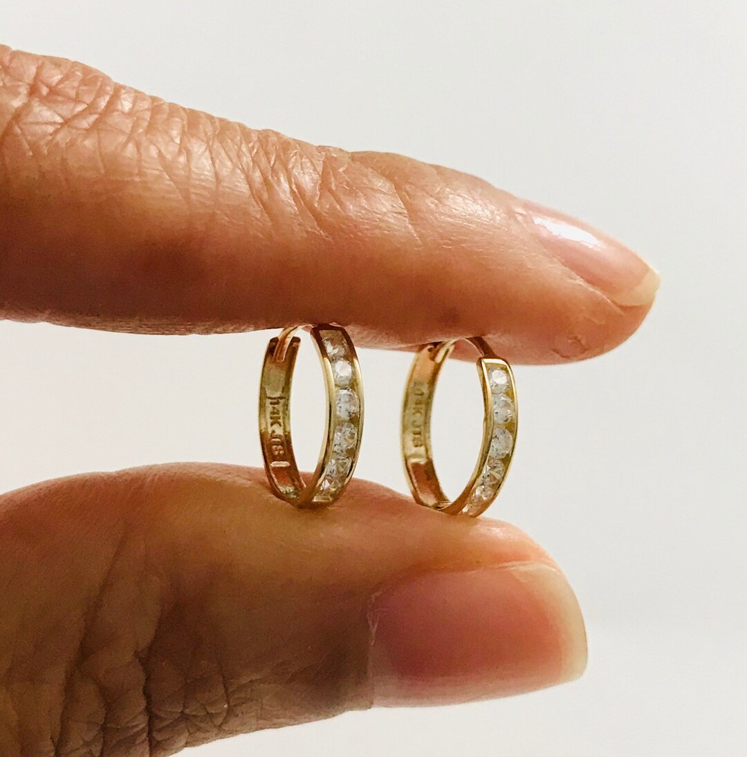 14 Karat Gold Plated 2mm x 60mm Hoop Earrings main image 0