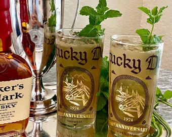 1974 Official Libbey Kentucky Derby Glasses - set of 2