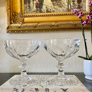 Vintage crystal coupe glasses by Mikasa (set of 2) - ideal for champagne or cocktails
