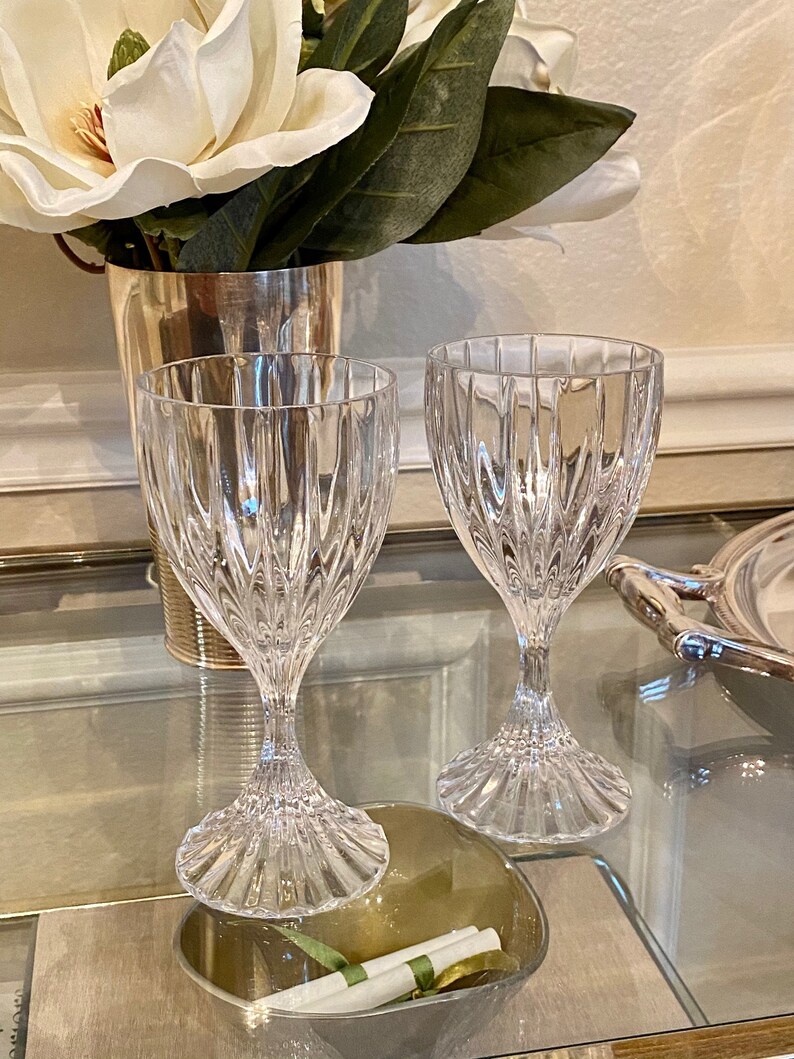 Mikasa park Lane Crystal Wine Glasses set of 4 Etsy