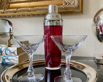 Vintage 1950’s crystal cocktail glasses - set of 2