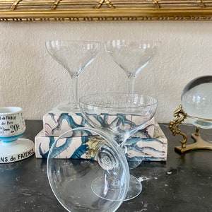 Vintage Handblown Coupes (set of 4) - Perfect for Champagne or Cocktails.