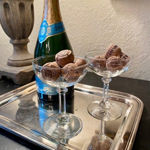 Mid-Century column stemmed coupes - Set of 2