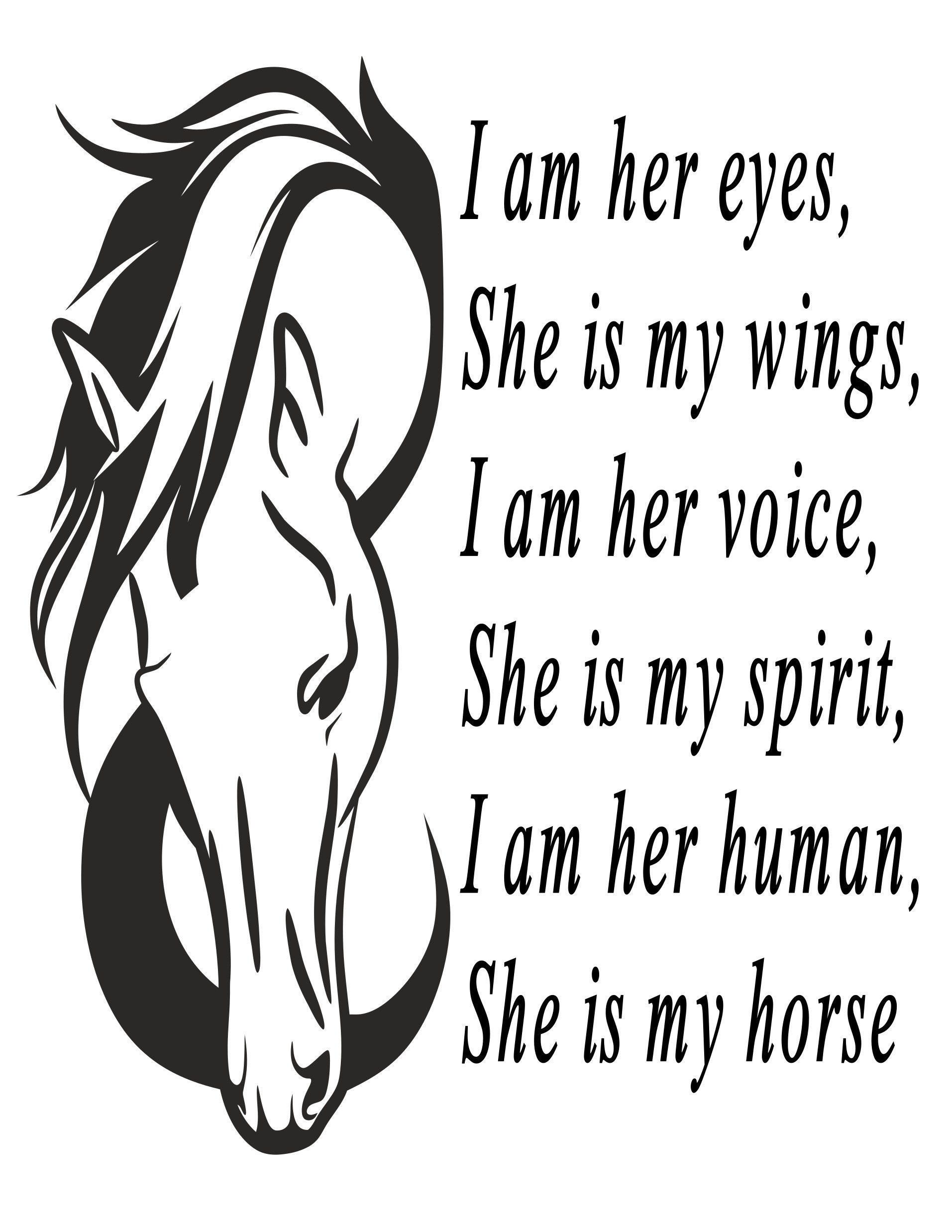 INSTANT DOWNLOAD Horse Svg, Horse Quote, Equestrian Gift Idea