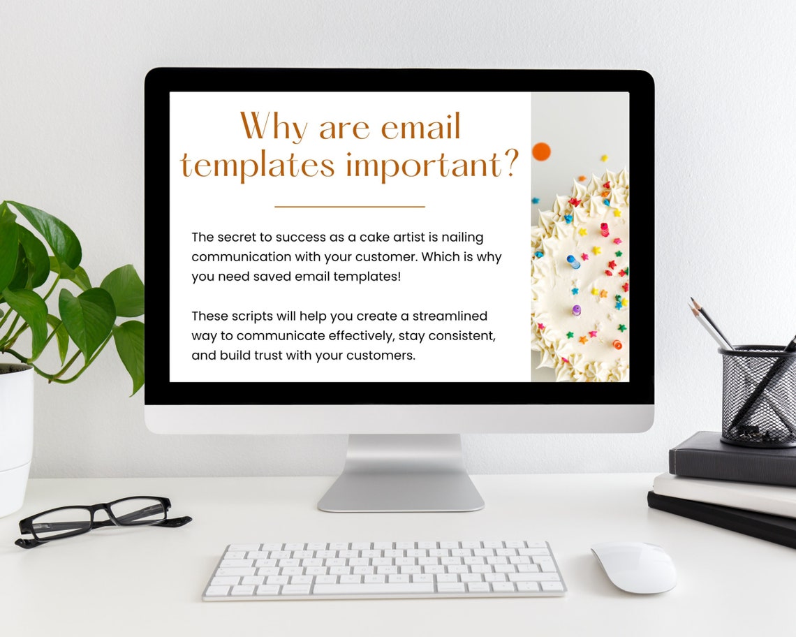 Editable email templates for cake business customizable scripts bakery