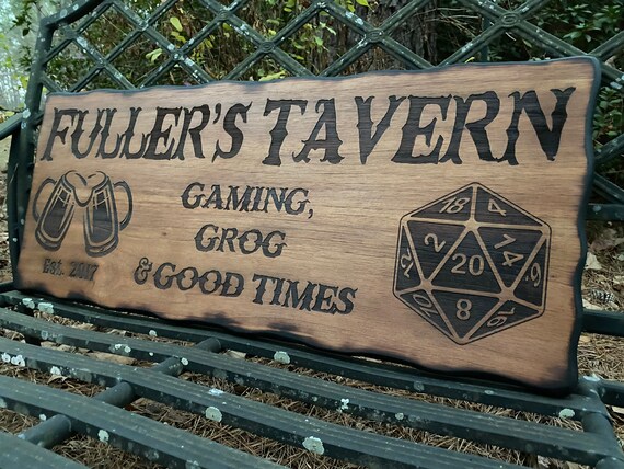Personalized Dnd Tavern Sign Dungeons and Dragons Dungeon | Etsy