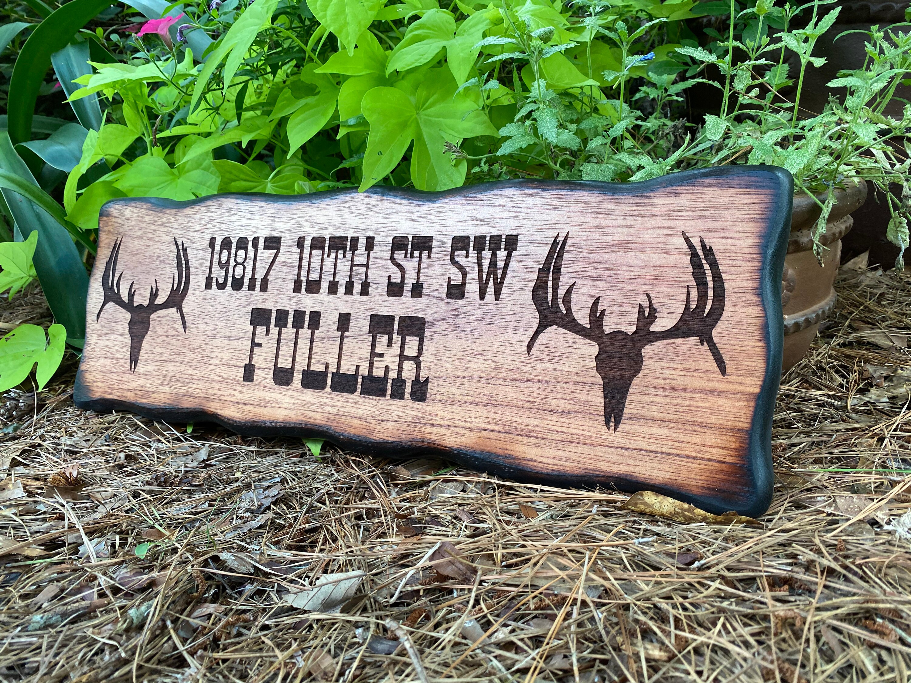 Rustic Custom Wood Address Sign, Personalized Plaque, Cabin Decor ...