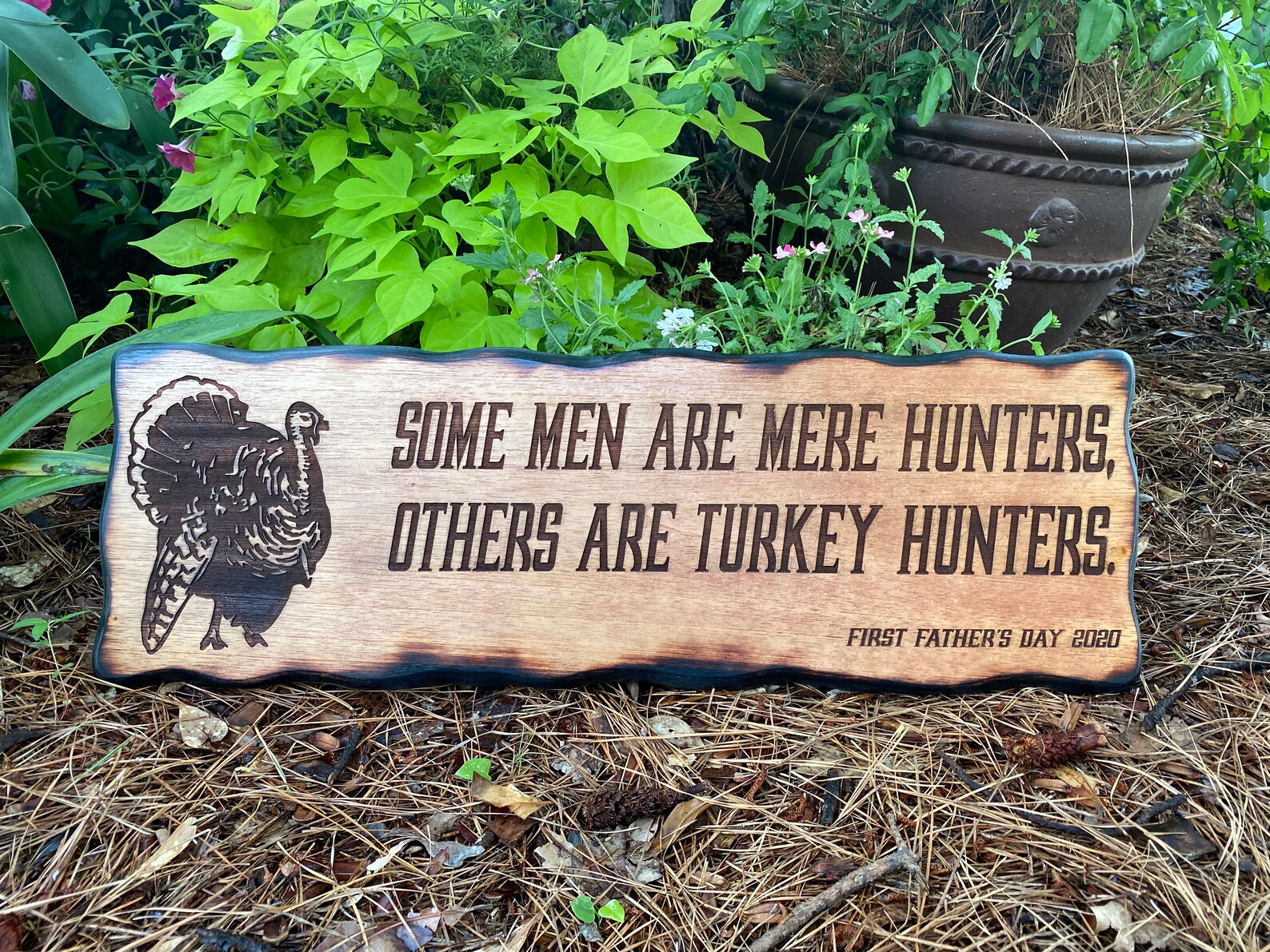 Outdoor Wood Turkey Hunter Sign Western Hunting Lodge Decor | Etsy