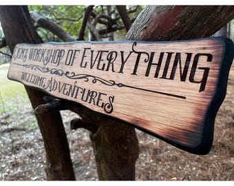 Custom DnD Tavern Bar Sign - Engraved Wood Hanging Sign - Rustic Exterior Display Sign - Roll For Initiative - Dungeons and Dragons
