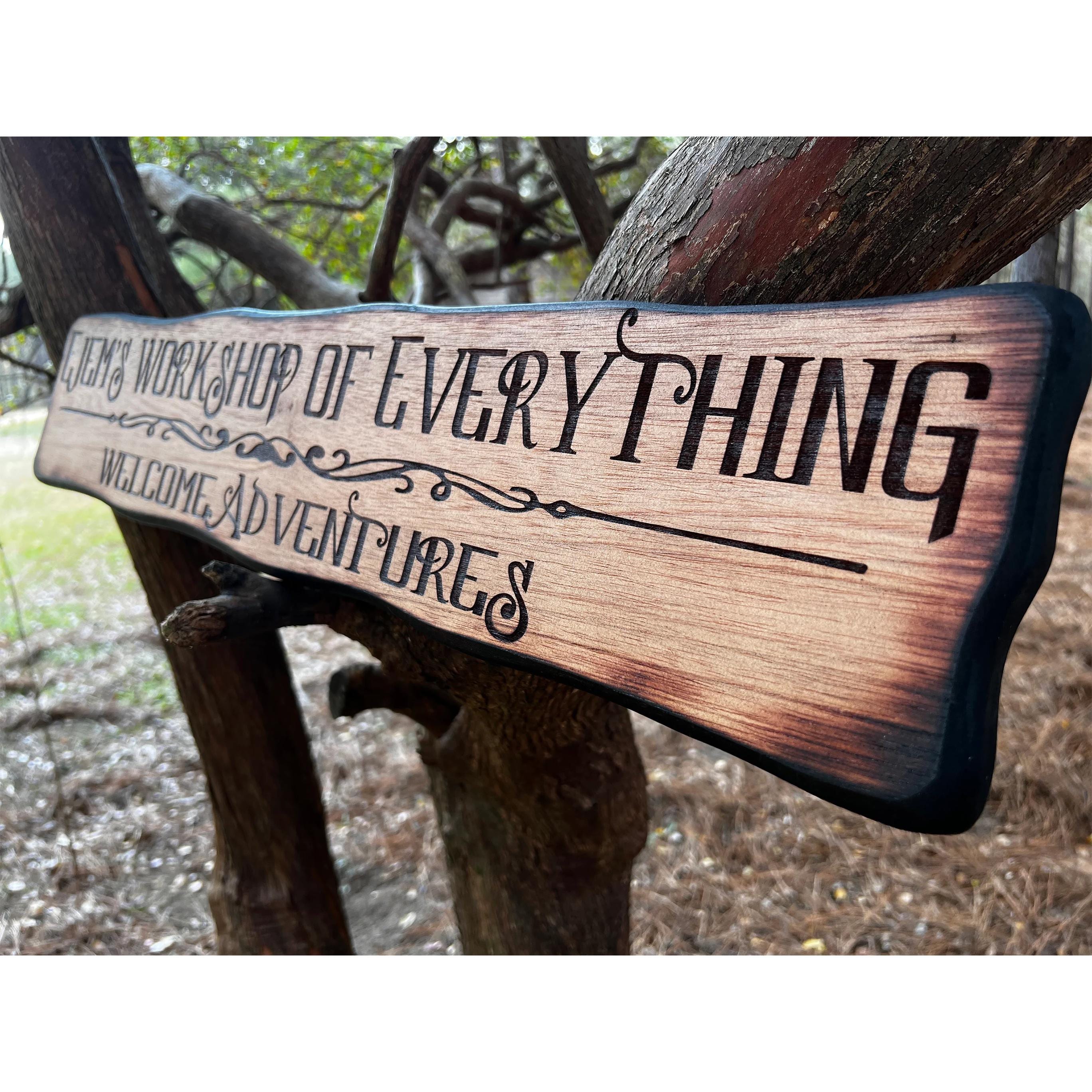 Custom Dnd Tavern Bar Sign - Engraved Wood Hanging Sign - Rustic ...