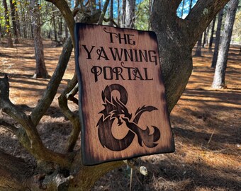 Personalized Engraved Spanish Cedar DnD Sign – Rustic Dungeon Master Gift
