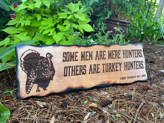 Outdoor Wood Turkey Hunter Sign Western Hunting Lodge Decor | Etsy