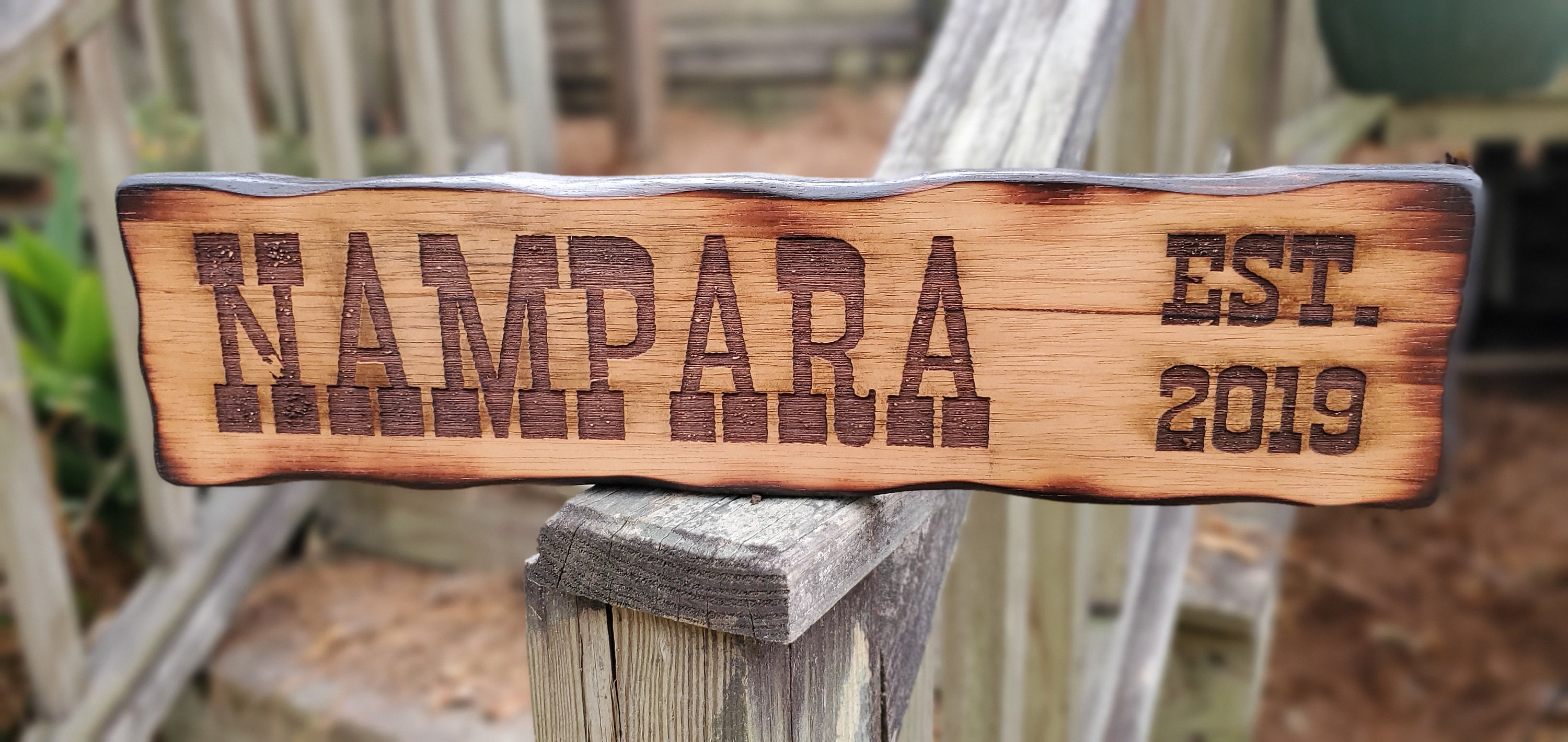 Rustic Engraved Sign Personalized Rustic Family Sign - Antiqued Outdoor Address Sign ...