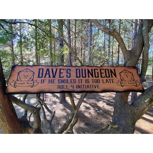 Dungeons and Dragons Gift Tavern Sign - Personalized DnD Dungeon - Roll For Initiative - DnD Gift - Dungeon Master Gift - Medieval Decor
