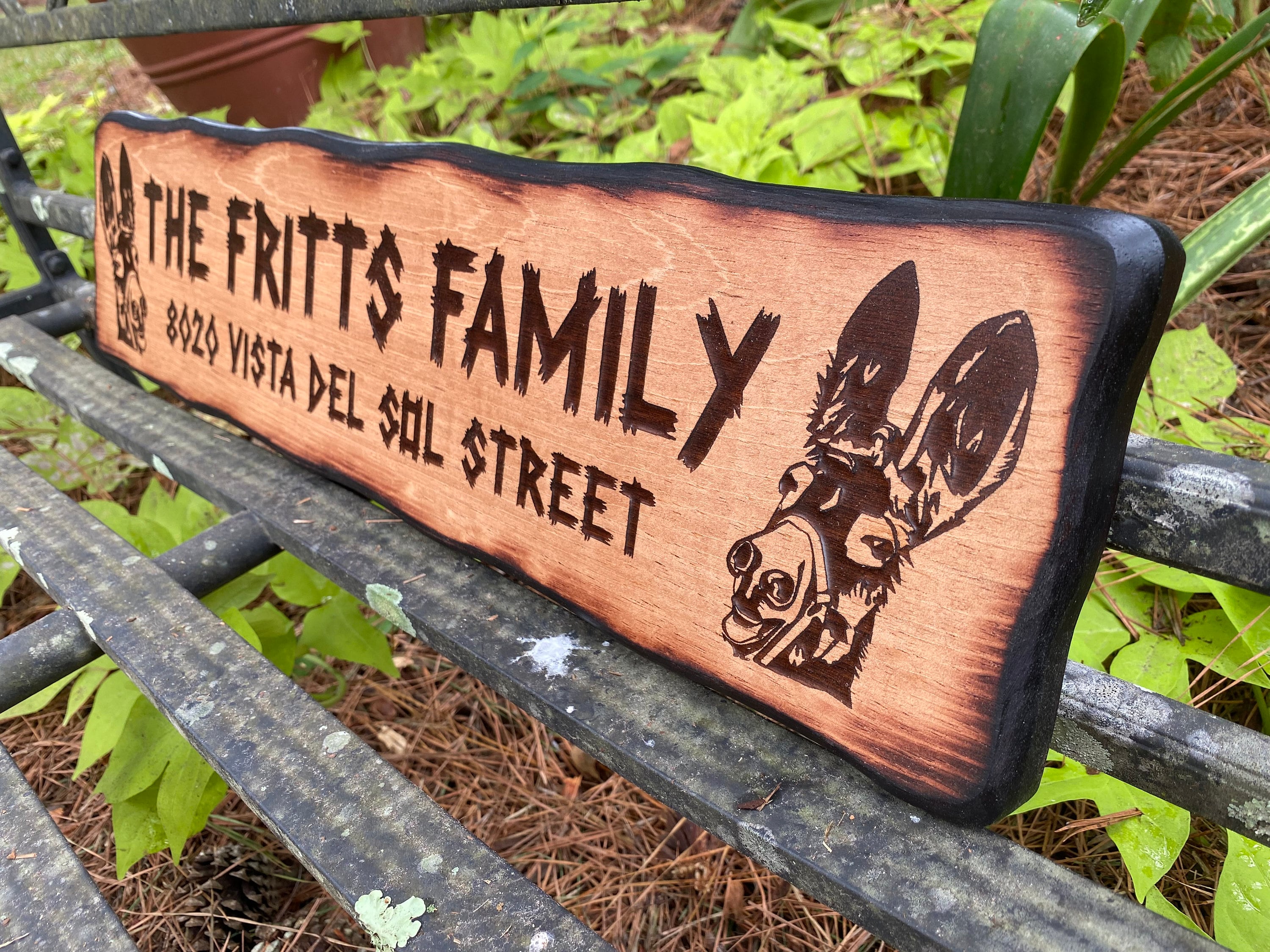 Personalized Western Donkey Sign - Rustic Wood Family Plaque - Ranch ...