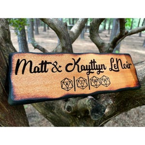 Personalized DnD D20 Date Sign - Custom Dungeons and Dragons Wedding - Roll For Initiative - DnD Wedding Gift - Wedding Gift