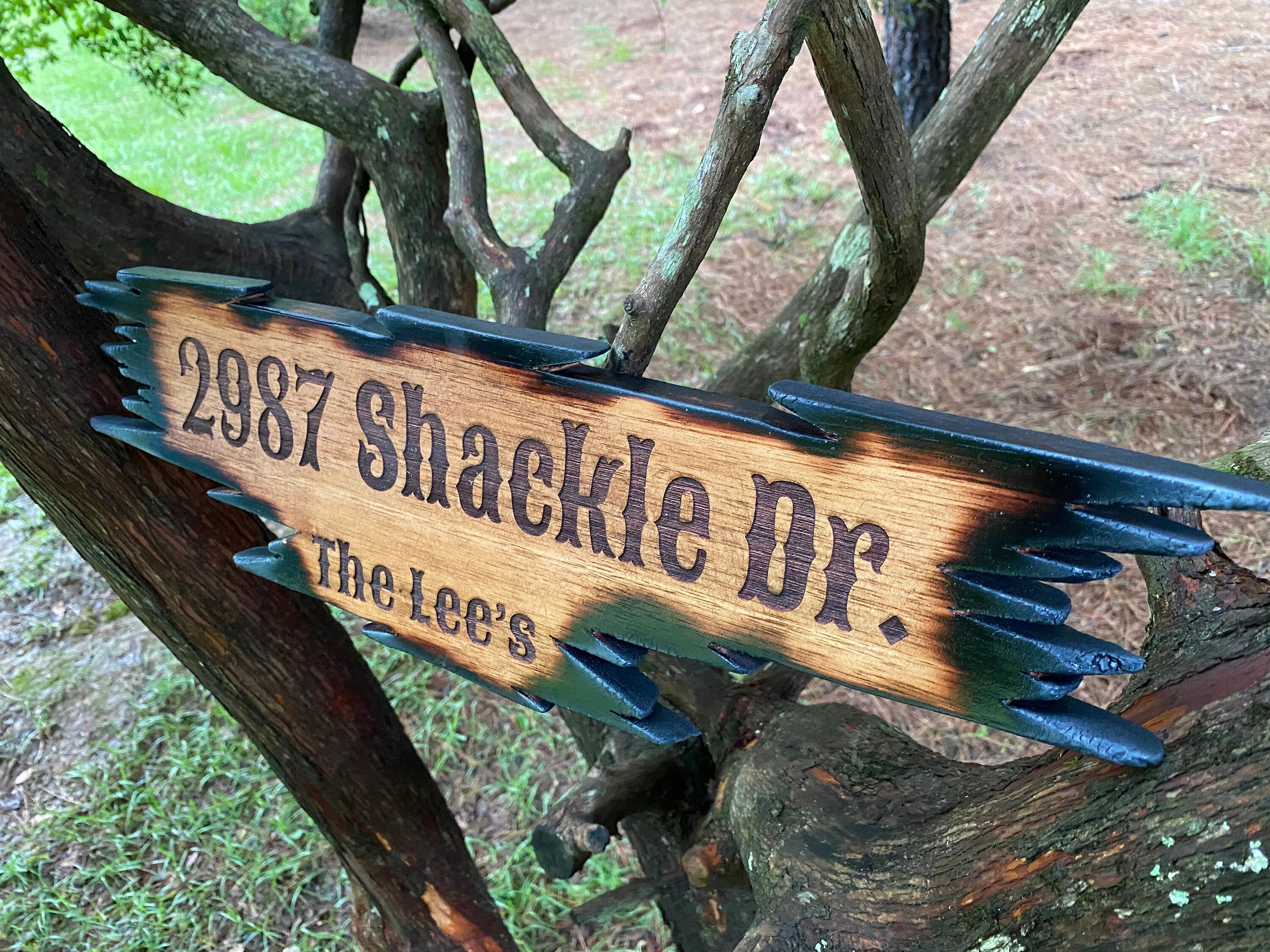 Custom Wood Rustic Address Plaque, Personalized Outdoor Western Sign ...