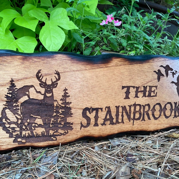Personalized Western Hunting Lodge Decor, Outdoor Wood Sign, Lake House Wall Decor, Bar & Grill, Rustic Ranch