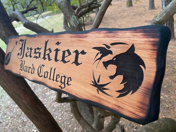 Personalized Witcher Sign Medieval Bard Decor Rustic Tavern Sign Hanging Medieval  Decoration Witcher Art Witcher Fan Gift 