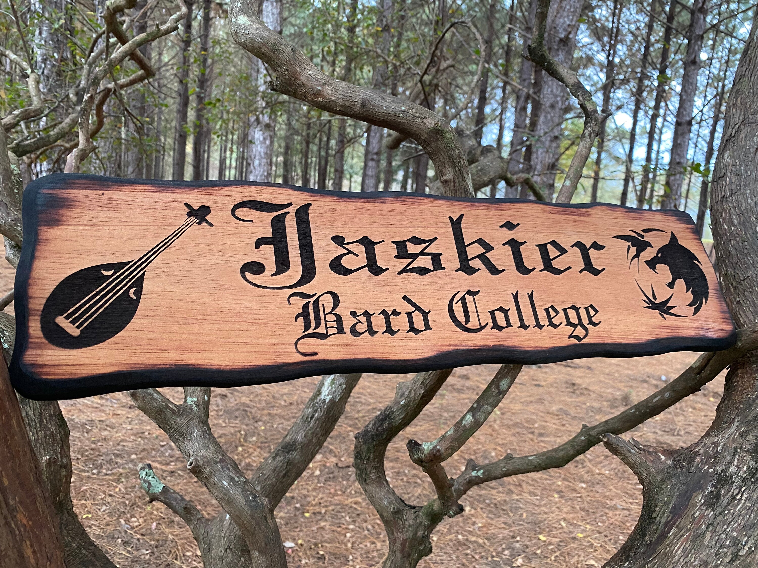 Personalized Witcher Sign - Engraved Rustic Cedar Tavern Decor - Etsy