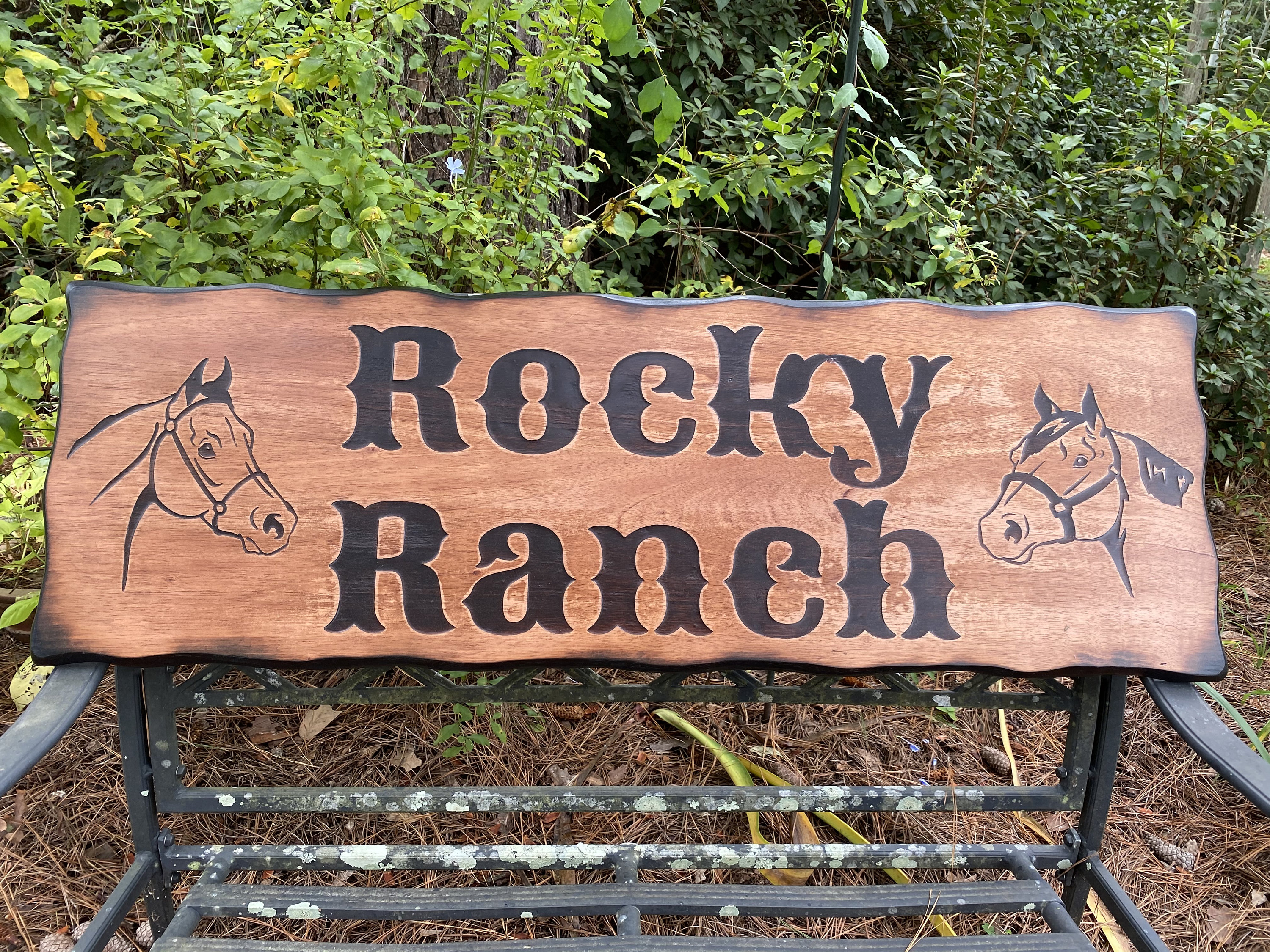 Ranch House Outdoor Wood Sign Custom Western Cowboy Decor | Etsy