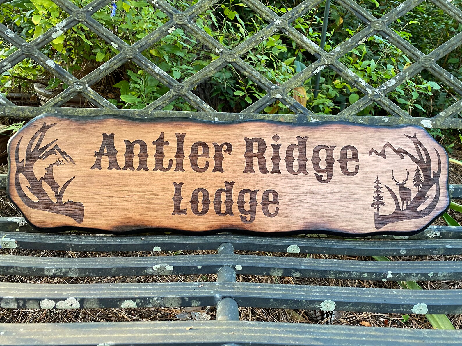 Personalized Wood Hunting Cabin Sign Outdoor Wood Address Etsy