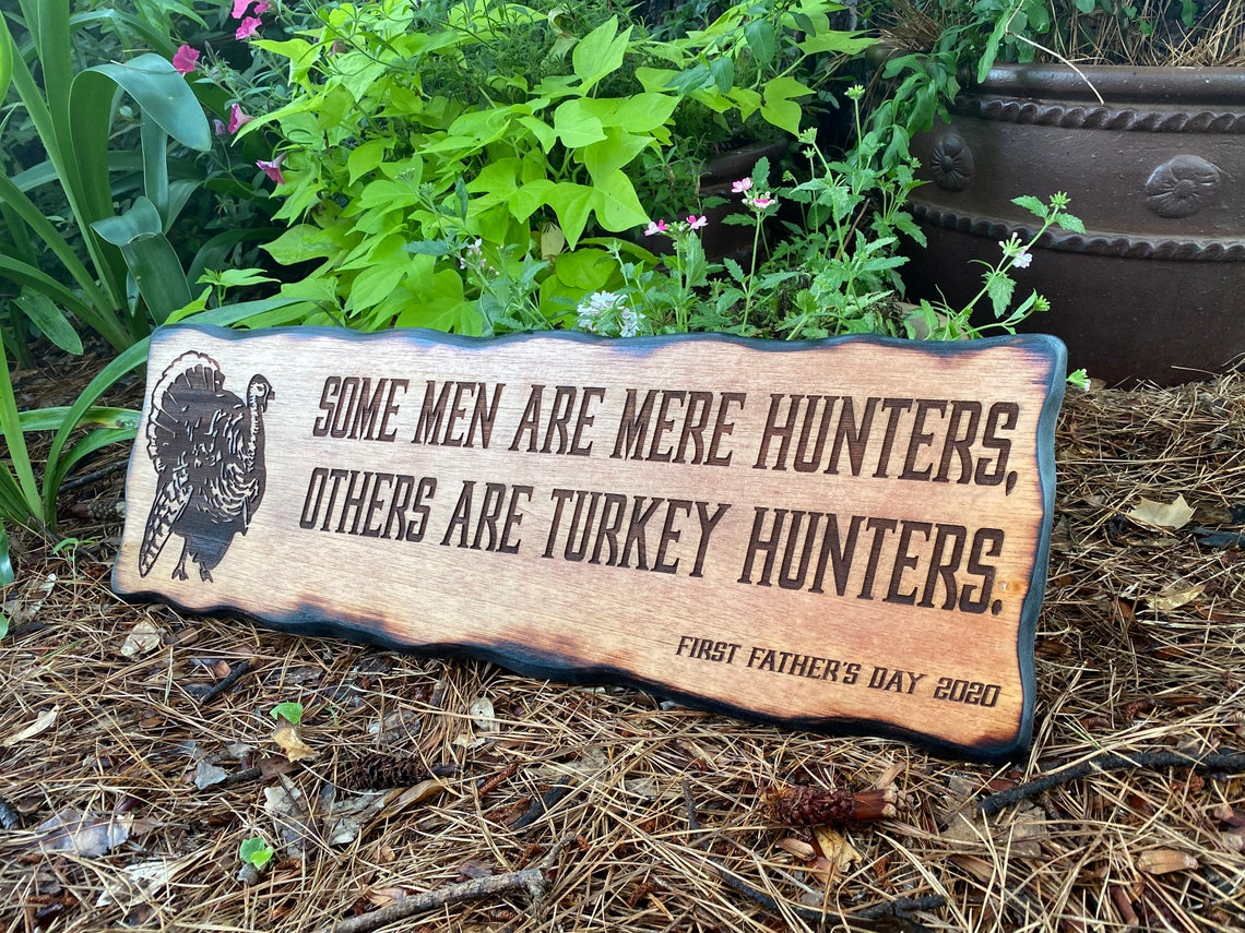 Outdoor Wood Turkey Hunter Sign Western Hunting Lodge Decor | Etsy