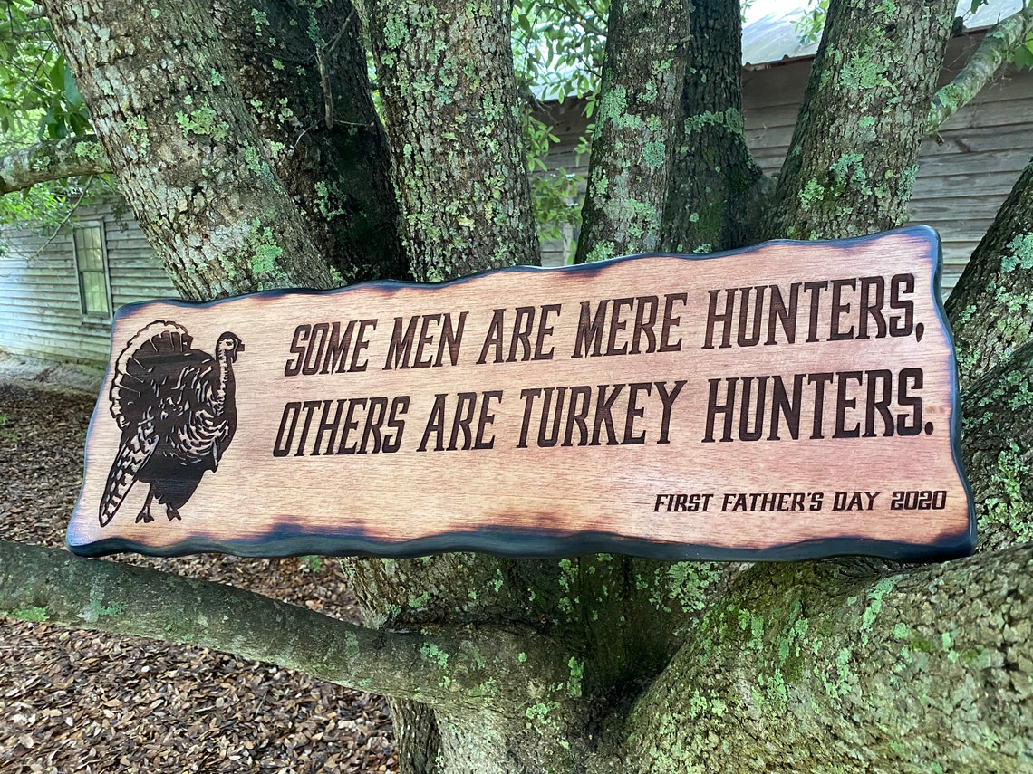 Outdoor Wood Turkey Hunter Sign Western Hunting Lodge Decor | Etsy