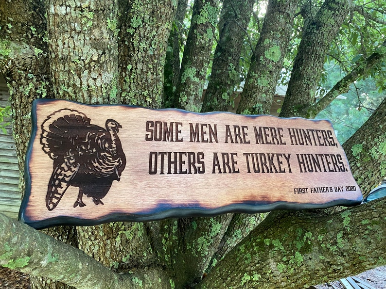 Outdoor Wood Turkey Hunter Sign Western Hunting Lodge Decor | Etsy