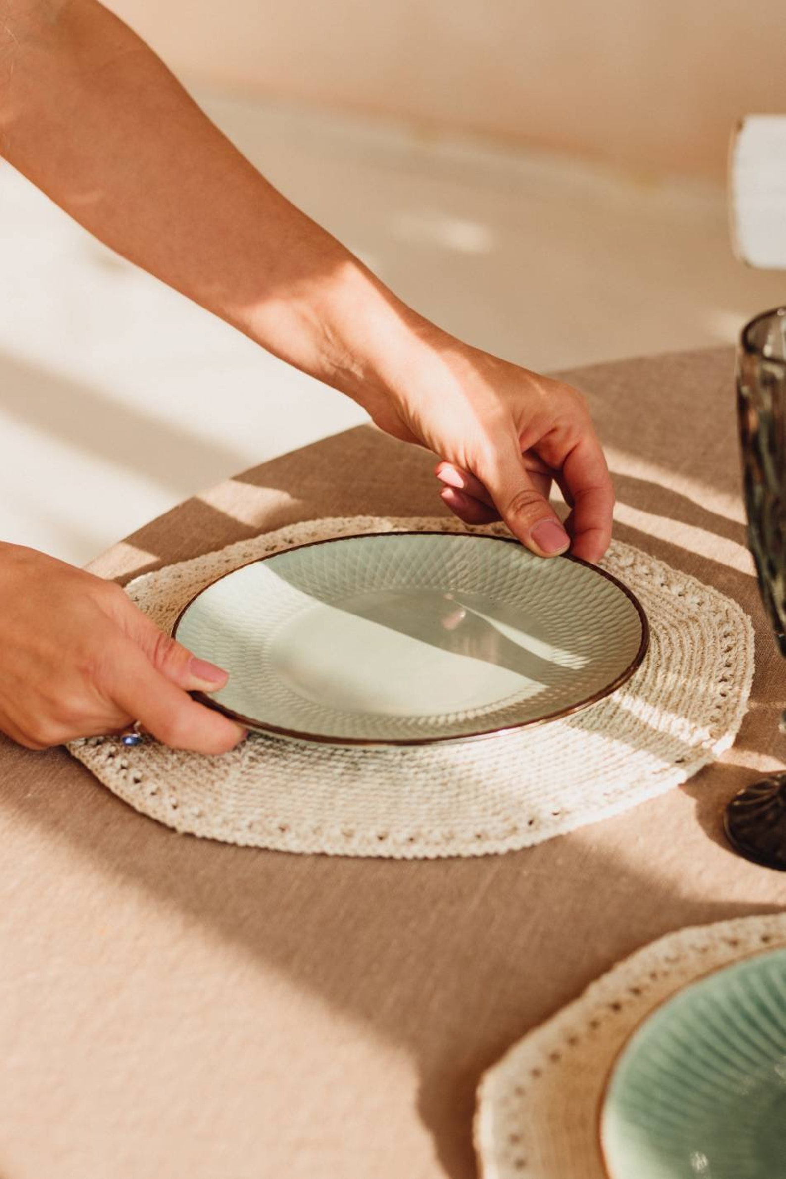 Linen Placemats Farmhouse Table Round Placemats Rustic and Etsy