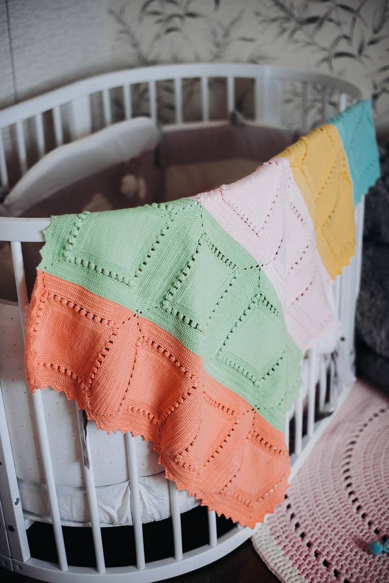 Baby Crib Bedding Boy Girl Newborn Wool Knit Baby Blanket New Etsy