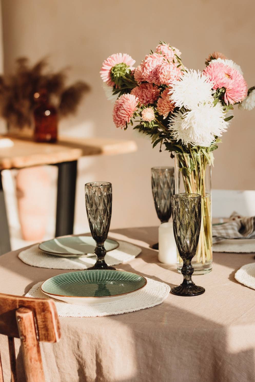 Linen Placemats Farmhouse Table Round Placemats rustic and Etsy