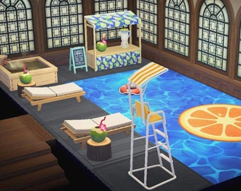 Black /& White Apartment Animal Crossing ACNH 44 Pieces