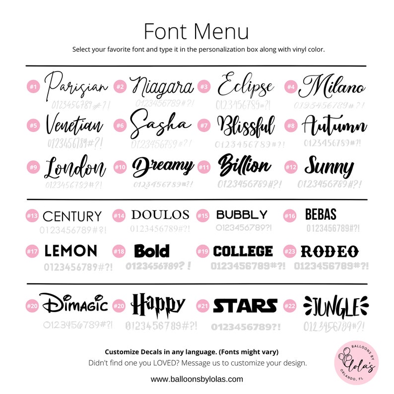 DIY Decal for a 36 Balloon Transfer Tape Design Etsy