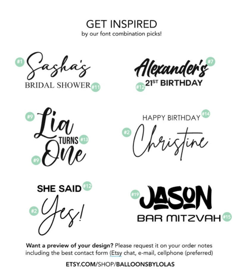 Custom Balloon Vinyl Decal Personalized Decal Logo Balloon Etsy