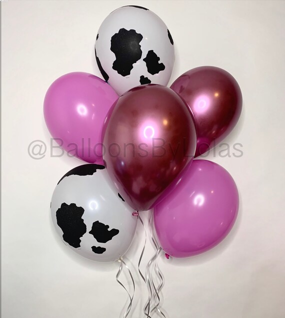 wallpapers Globo Rosa Gold Cromado vaquera globo bouquet globo de impresion de vaca rosa globo etsy