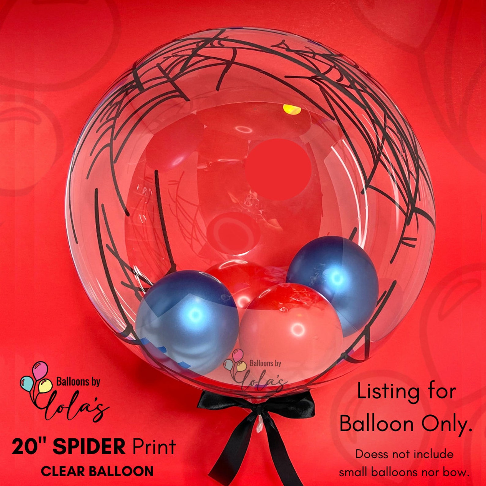 DIY Spider  Print Clear Balloon 20 Bobo Clear Etsy