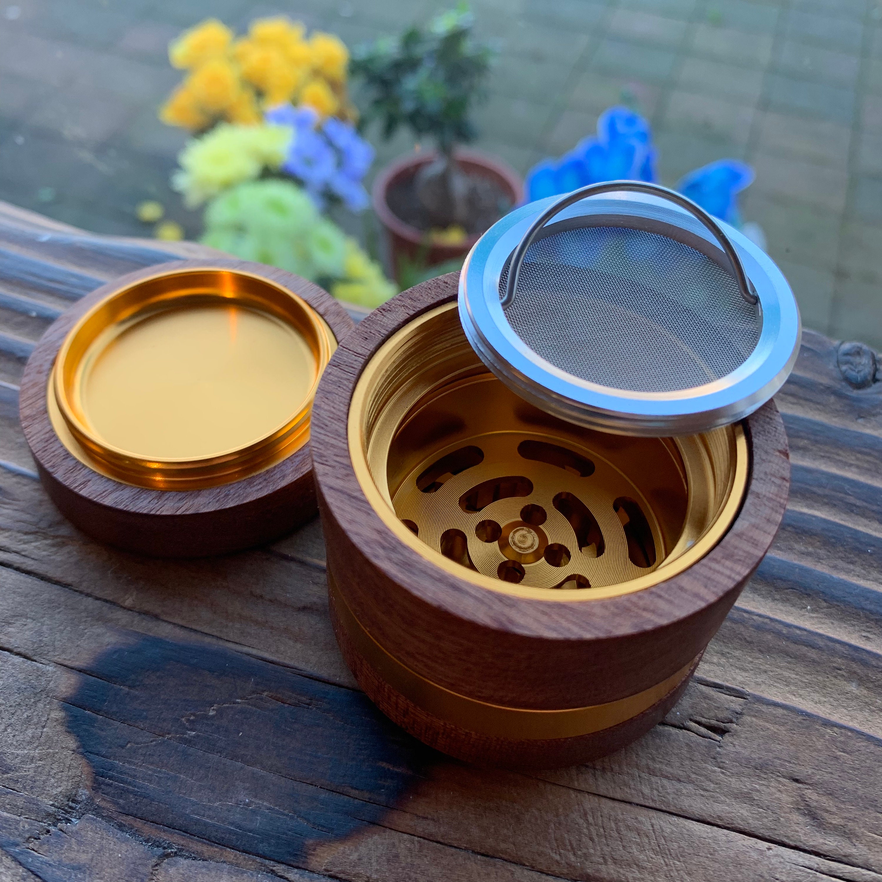 High Quality Large Wooden Herb Grinder with Kief Catcher 4 Etsy