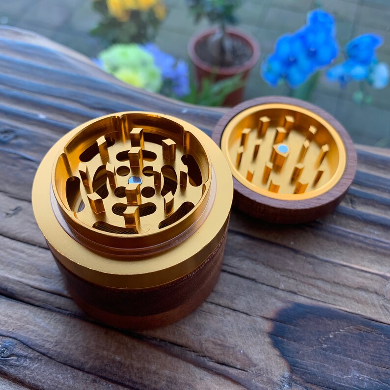 High Quality Large Wooden Grinder with Kief Catcher for Herb Etsy