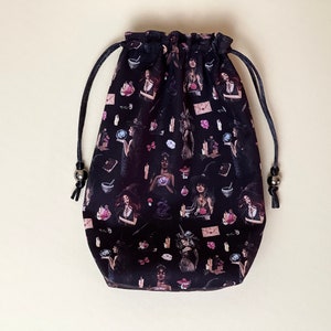 Pochette de tarot de sorcière, pochette de tarot, pochette de tarot, pochette de carte oracle, pochette de rune, pochette d'oracle, sac pour cristaux