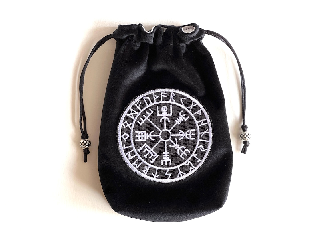 Velvet Tarot Pouch, Horror Helmet Tarot Card Bag, Black Tarot Pouch ...
