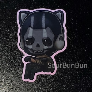 COD Ghost Meow Meow Vinyl Sticker