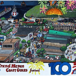 El Festival de la Guardia Costera de Grand Haven: ¡100 años de celebración! - Póster 18x24
